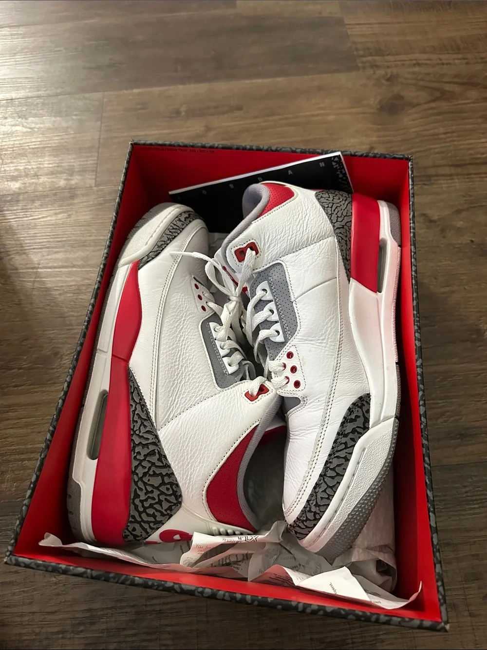 Jordan Men’s White, Red & Gray Retro Basketball Sneakers